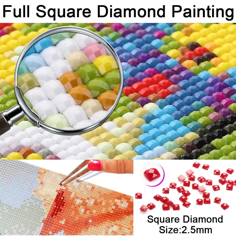 5D Cartoon Unicorn Diamond Art Kit Full Square/Round Drill Diamonds Magic Pony