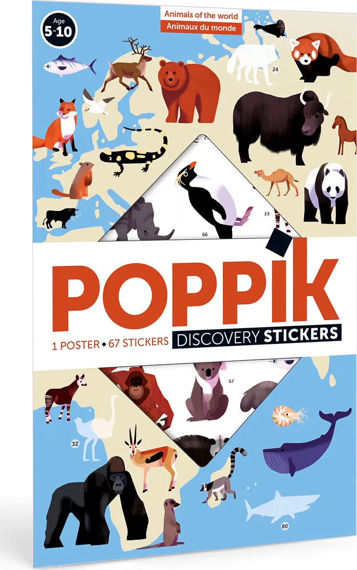 Animals of the World Discovery Sticker Posters