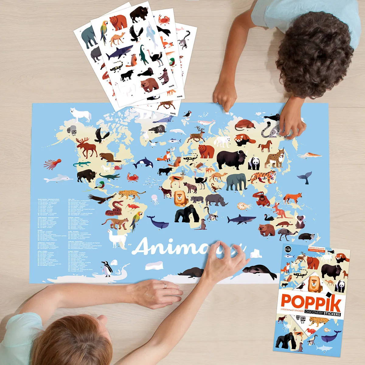 Animals of the World Discovery Sticker Posters