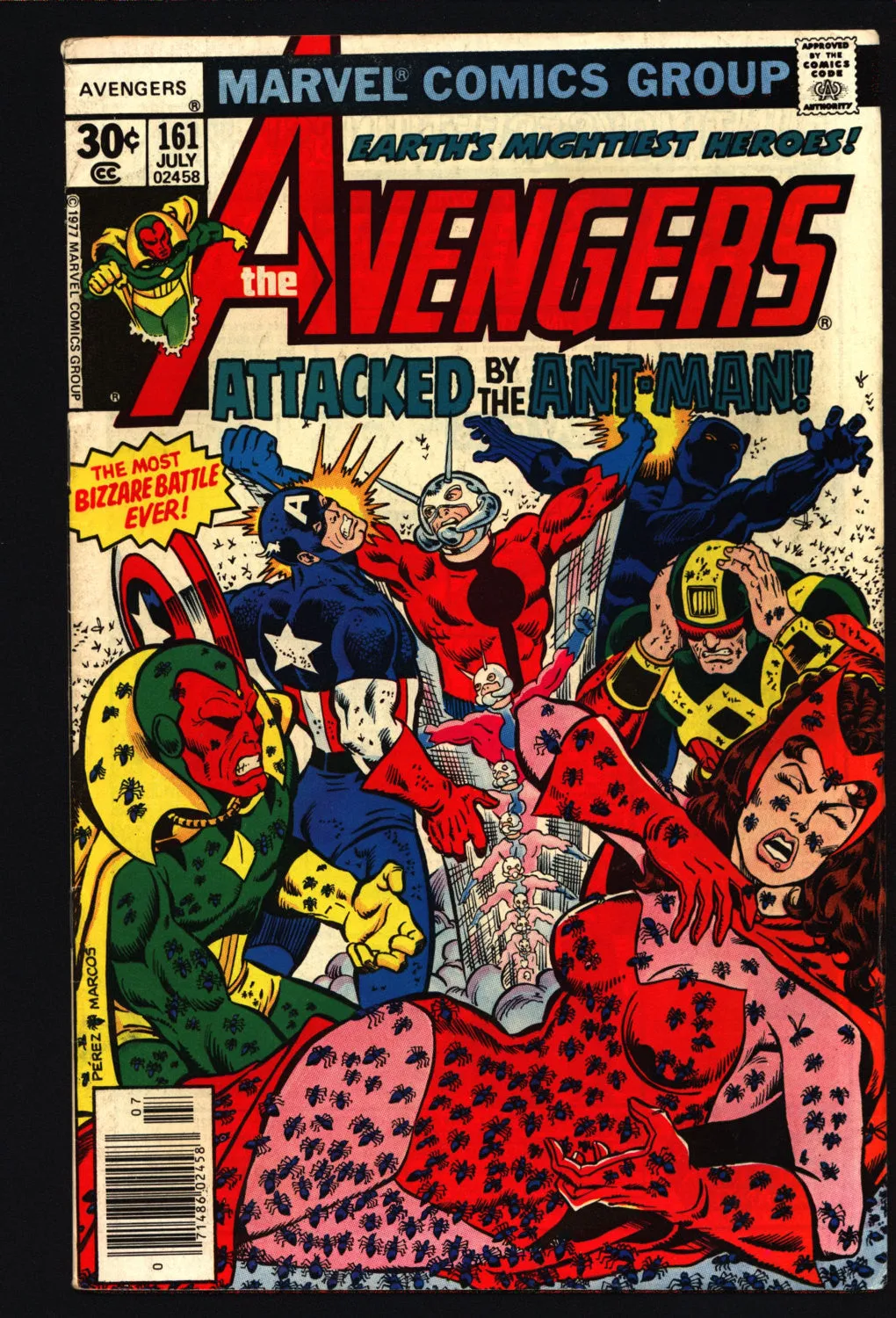 AVENGERS #161 ANT MAN George Pérez John Byrne Captain America Iron Man Vision Scarlet Witch Yellowjacket