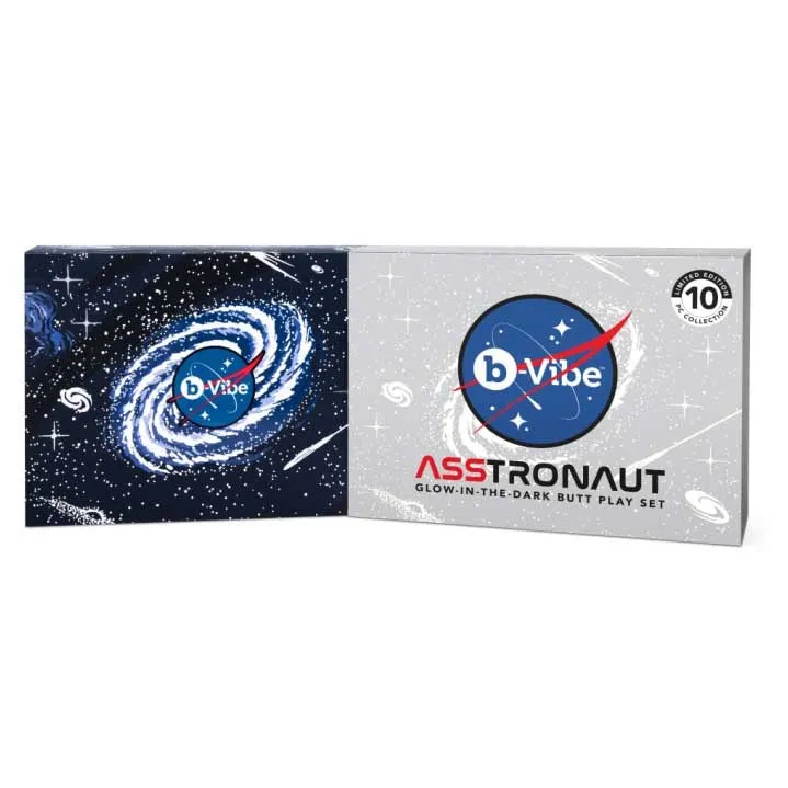 b-Vibe Asstronaut Glow-In-The-Dark Butt Play Set