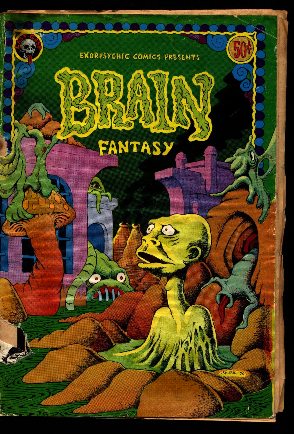 BRAIN FANTASY #1 1st Metzger Inwood Creepy Horror Adult Humor Underground*