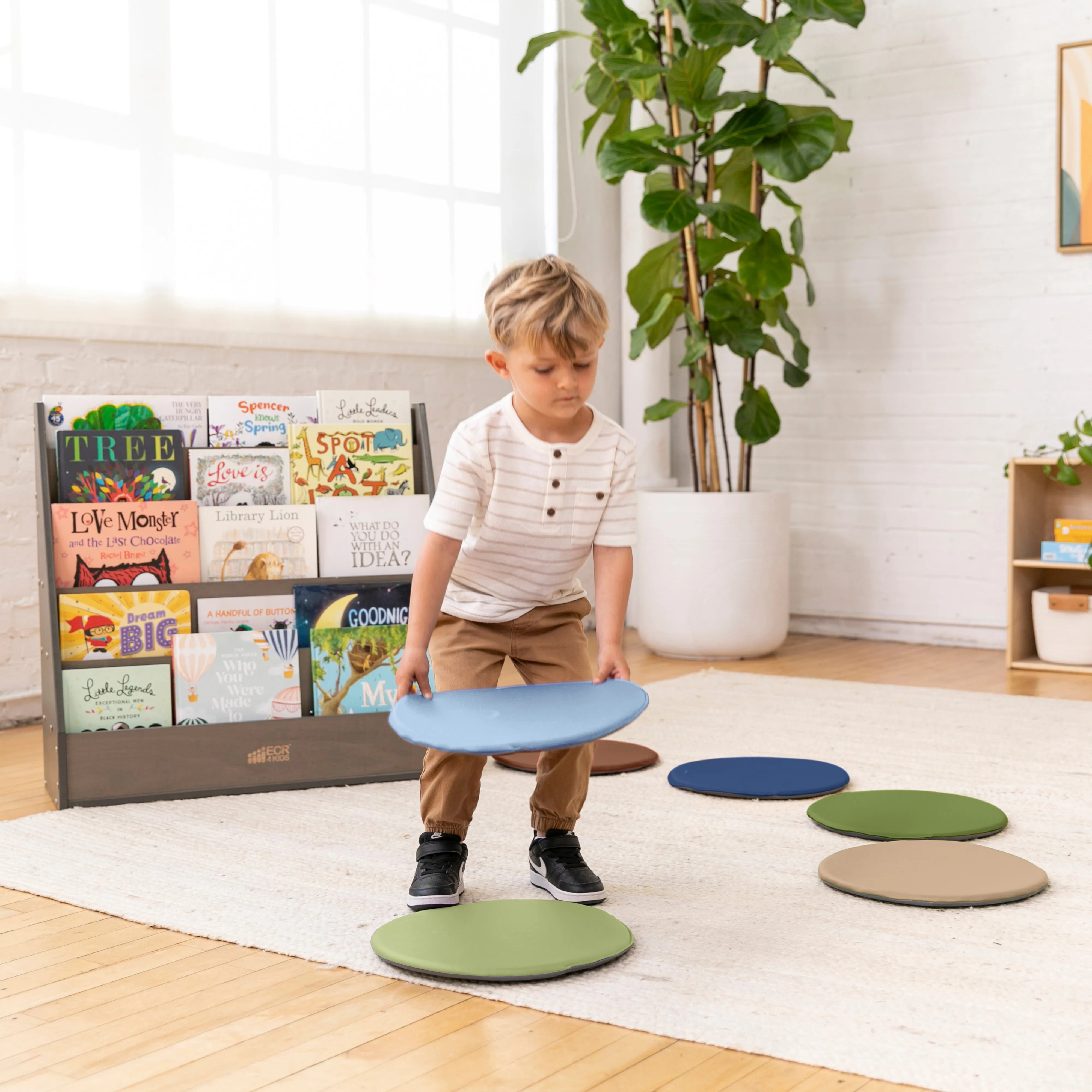 Colorful Floor Pads, Round, Flexible Seating, 6-Piece