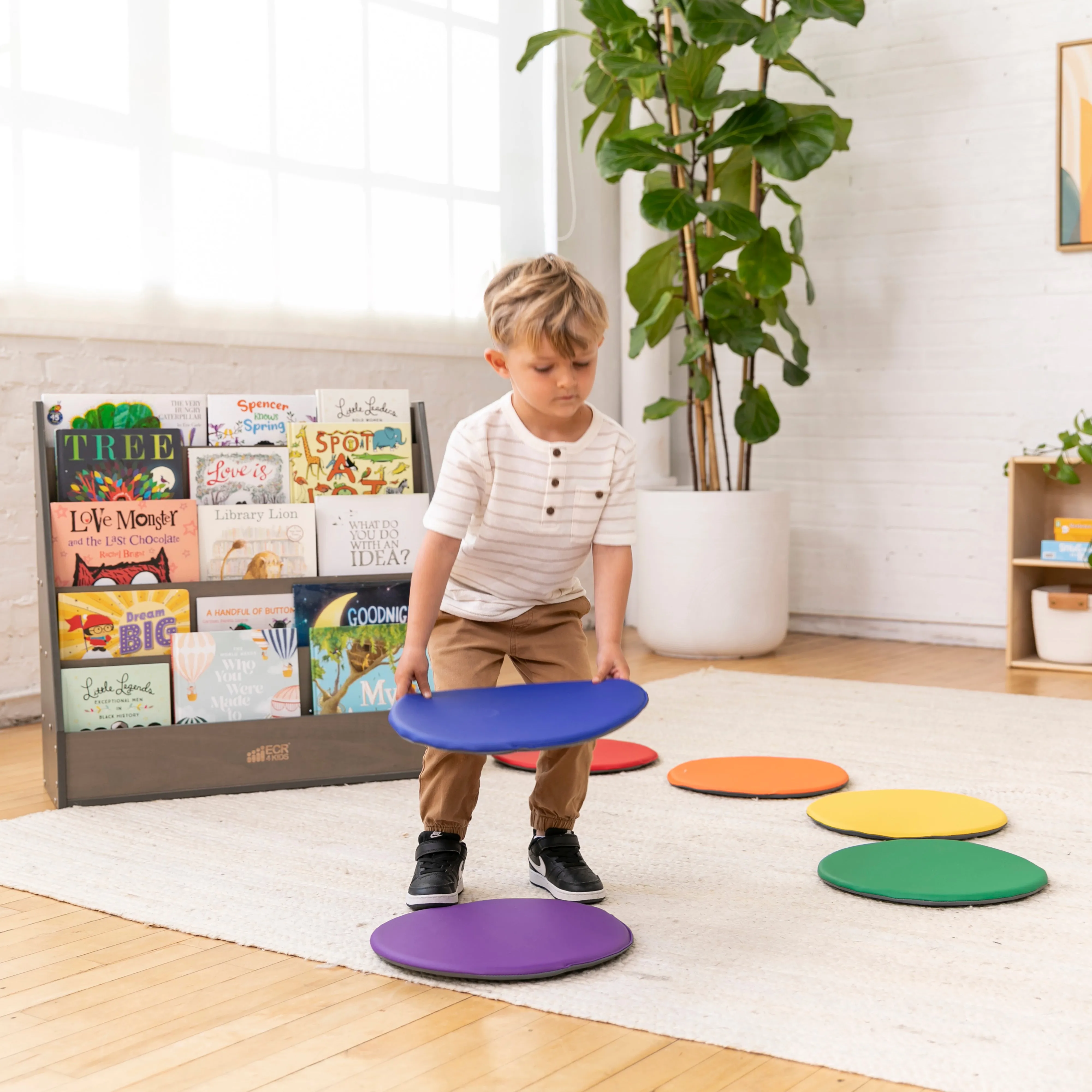 Colorful Floor Pads, Round, Flexible Seating, 6-Piece