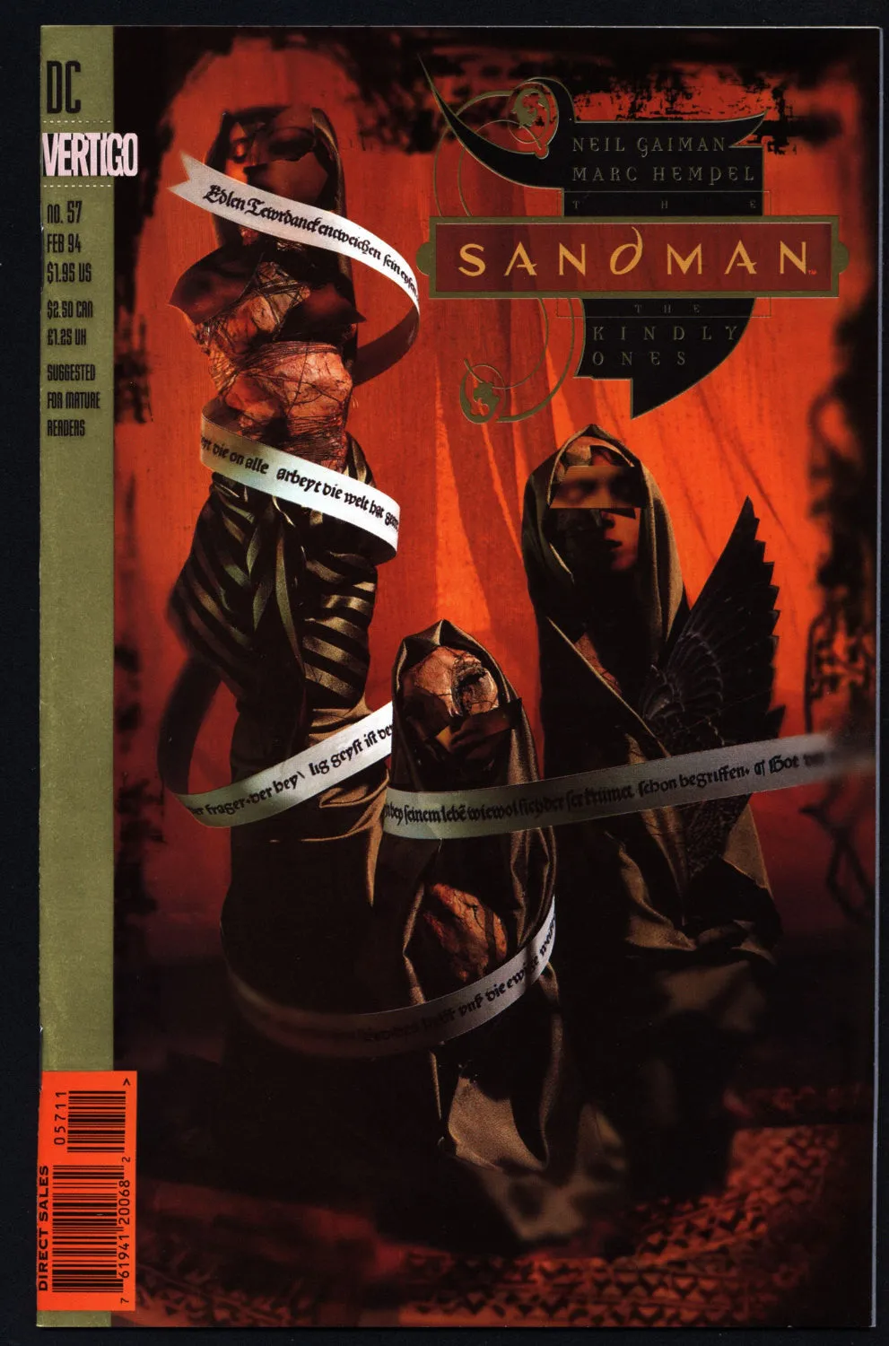 DC Comics Vertigo Press SANDMAN #57 Neil GAIMAN American Freak Supernatural Magic Gothic Horror Anti-Super Hero Goth