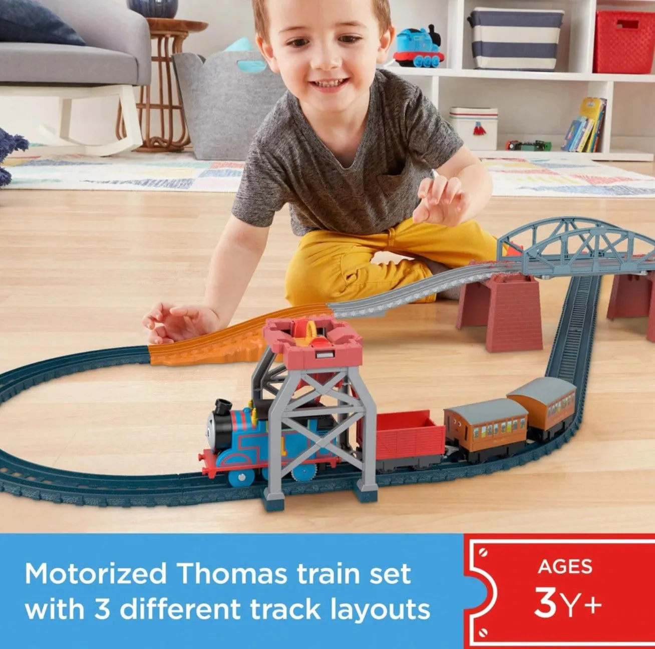 Fisher-Price Thomas & Friends Motorized 3-In-1 Package Pickup Trackset