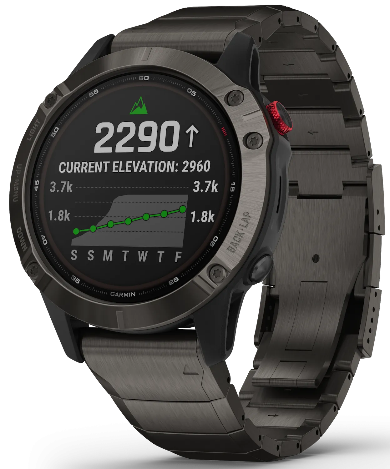 GRM Watch Fenix 6 Pro Solar Titanium Carbon Grey DLC With Titanium DLC Band D