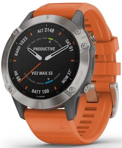 GRM Watch Fenix 6 Sapphire ORSange Band D