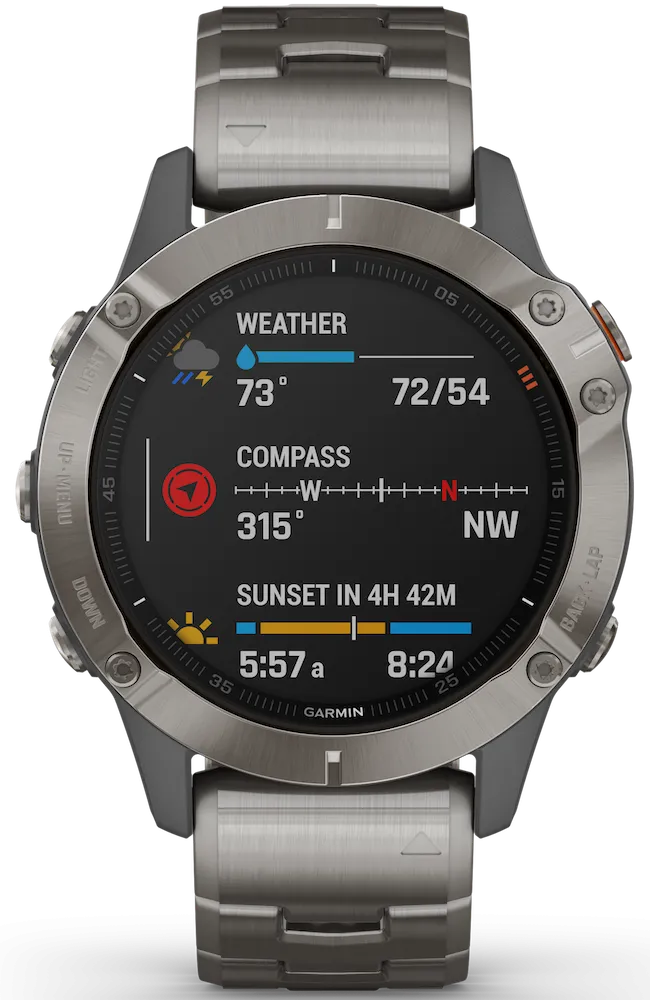 GRM Watch Fenix 6 Sapphire Titanium Grey Titanium Band D