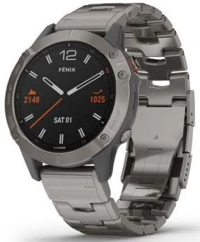 GRM Watch Fenix 6 Sapphire Titanium Grey Titanium Band D