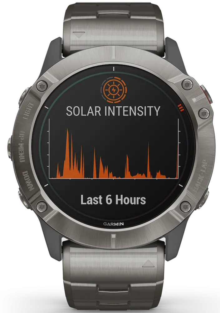 GRM Watch Fenix 6X Pro Solar Titanium With Titanium Band D