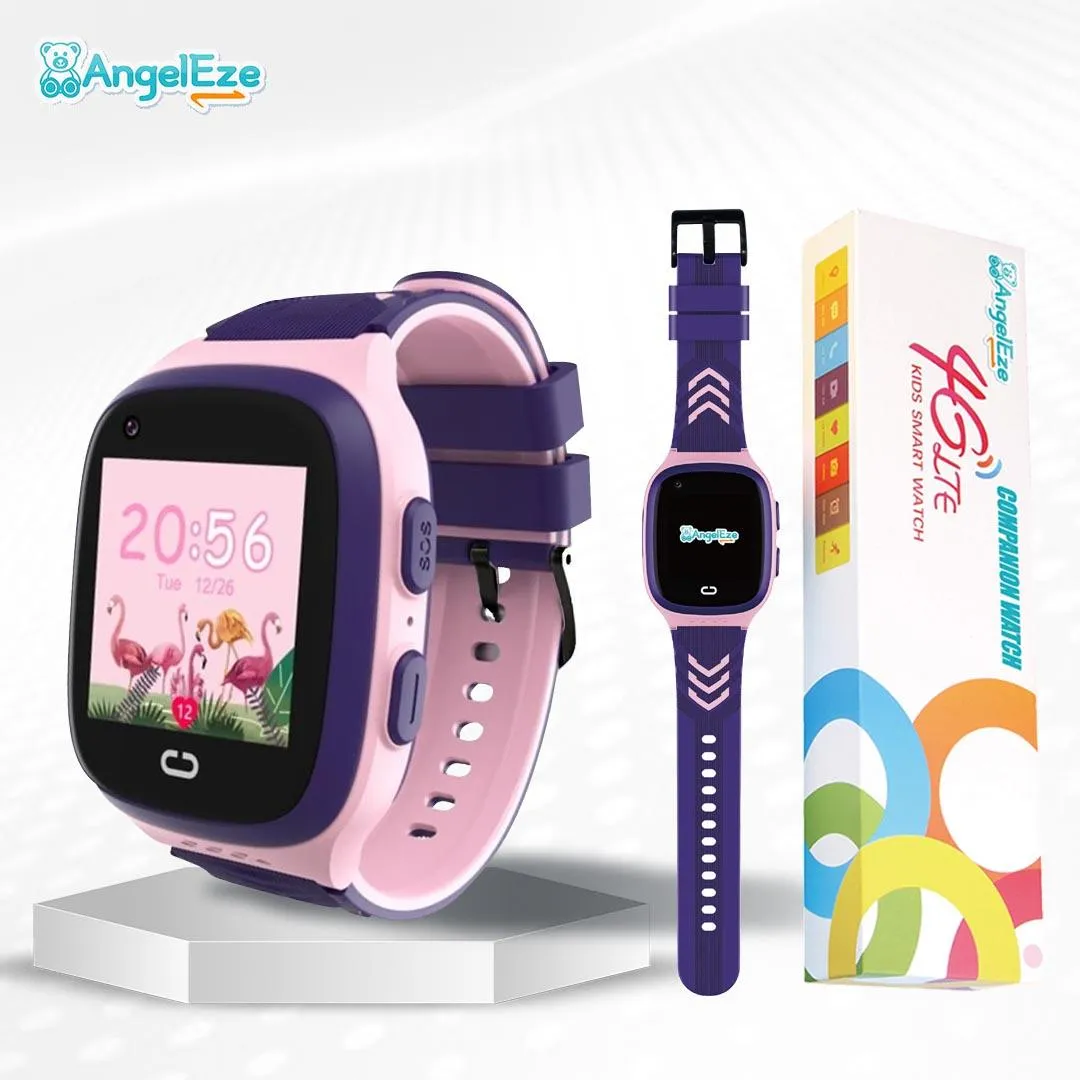 Kids 4G LTE Smart Companion Watch - GPS Location Tracking and Video Calling - IP65 Water Resistant Watch for Kids