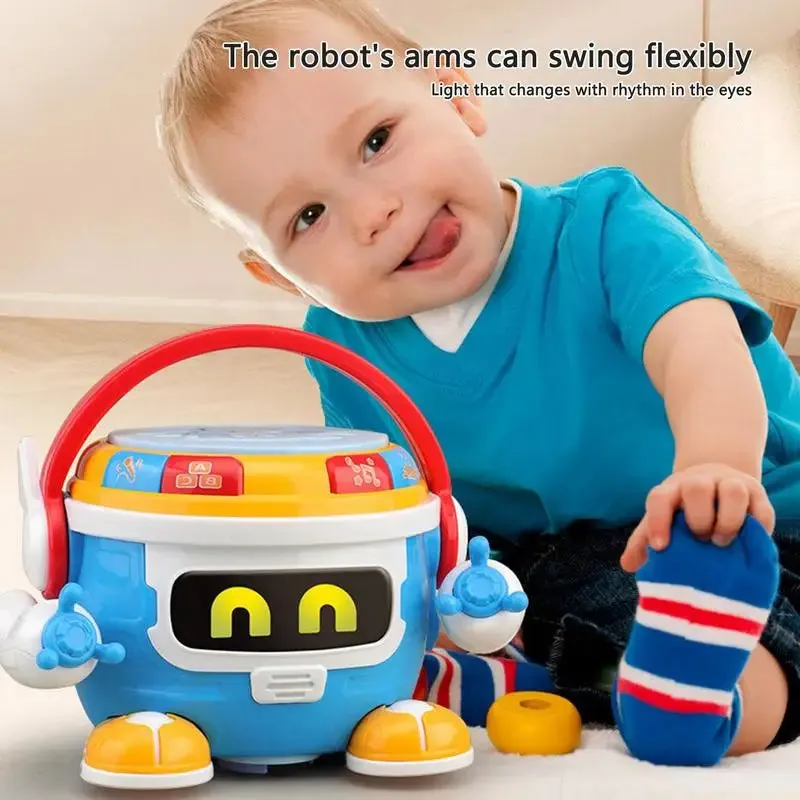 Kids robot musical drum toy