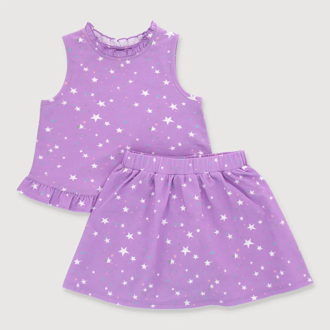 Little Explorer Toddler Girl Sleeveless Skort Set (Star)