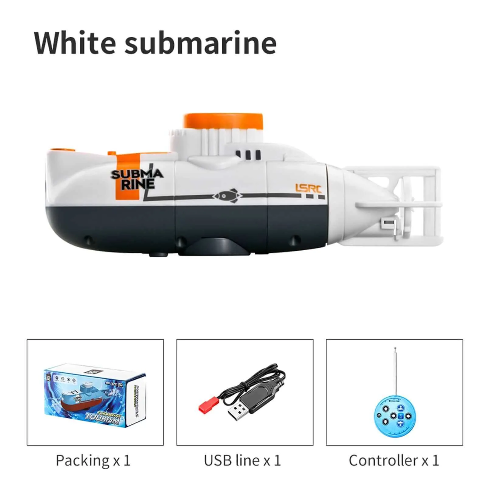 Mini Remote Control Submarine - 0.1m/s Speed, Waterproof, Diving Toy for Kids