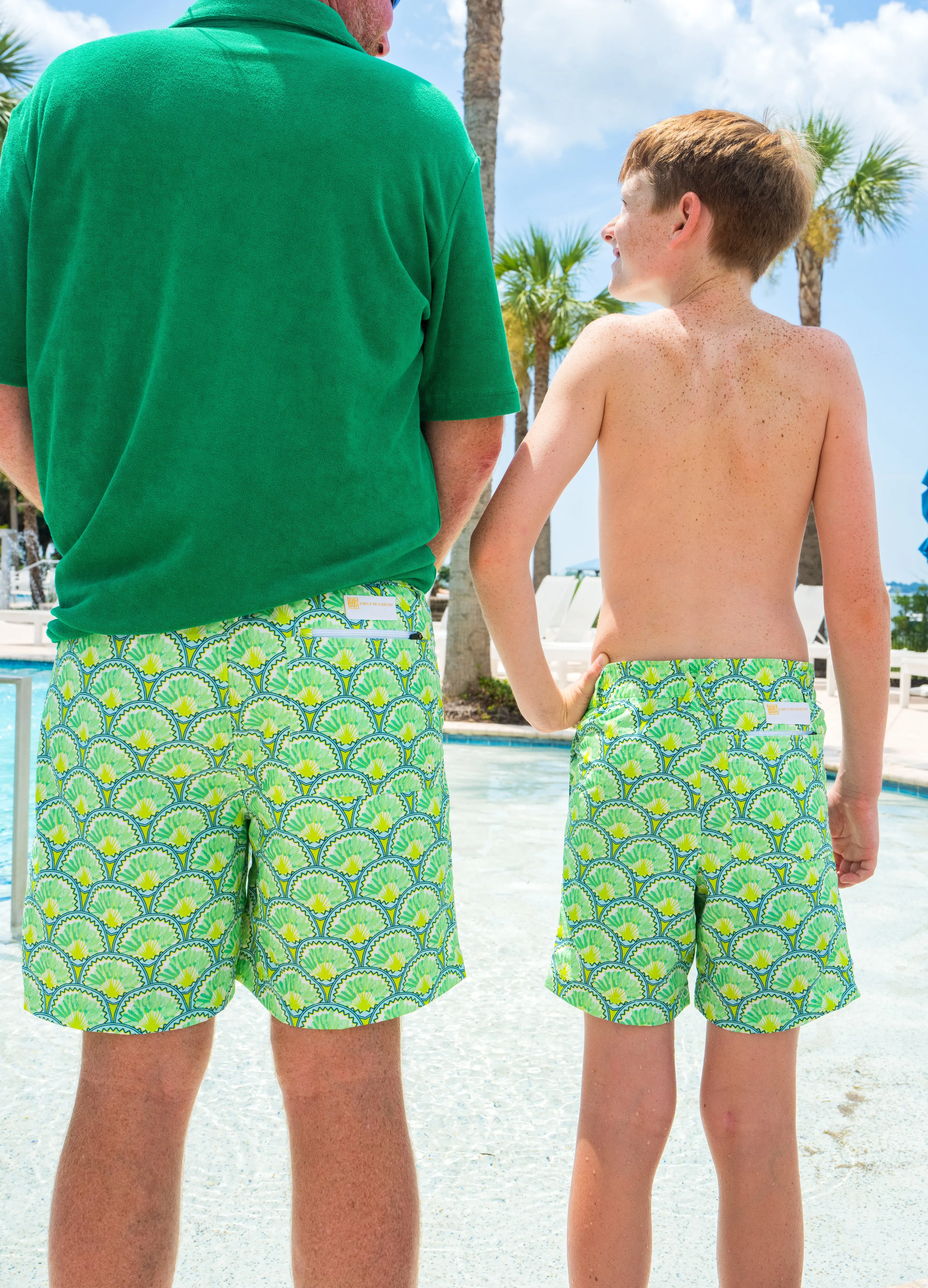 Rhett Boy Short - Deco Palm