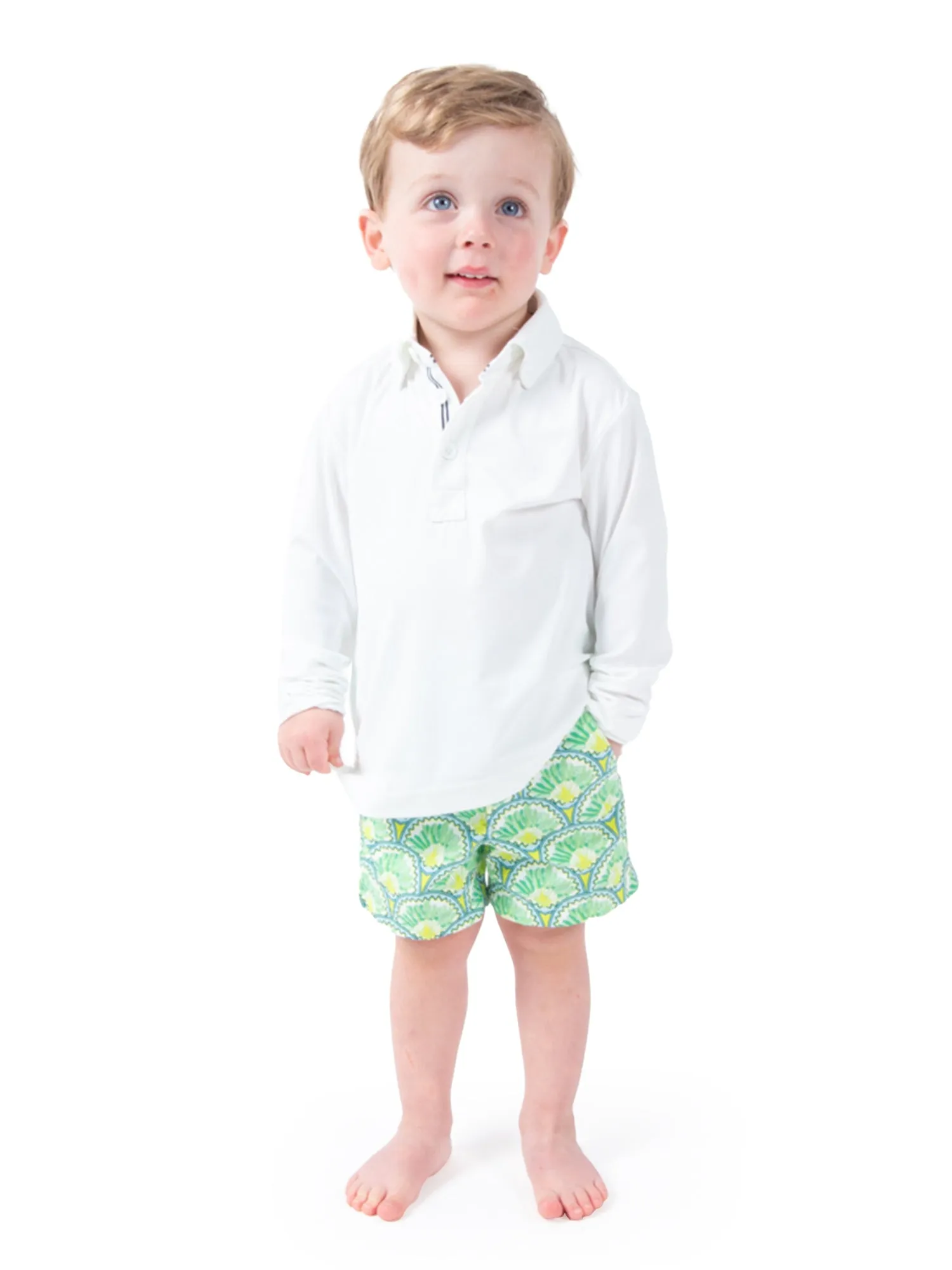 Rhett Boy Short - Deco Palm