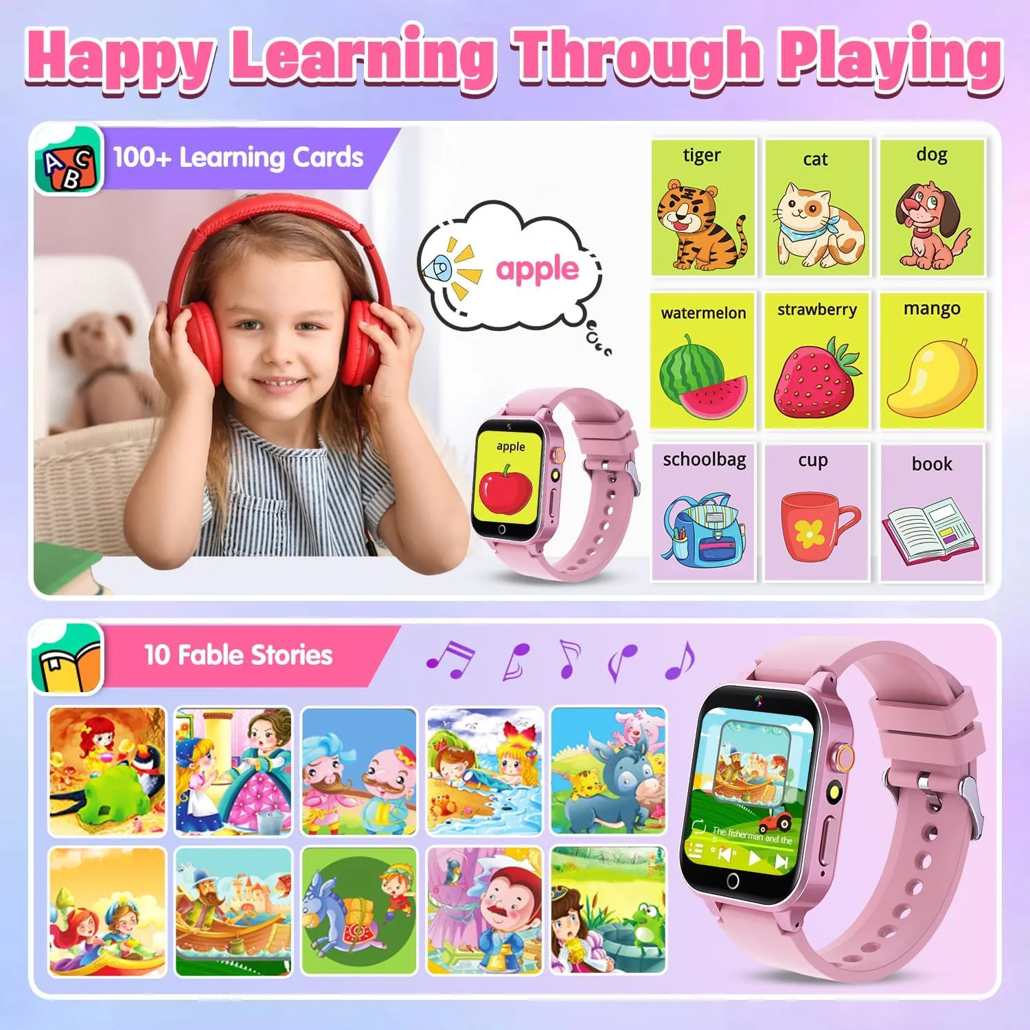 Smartwatch for Kids with 26 HD Puzzle Games