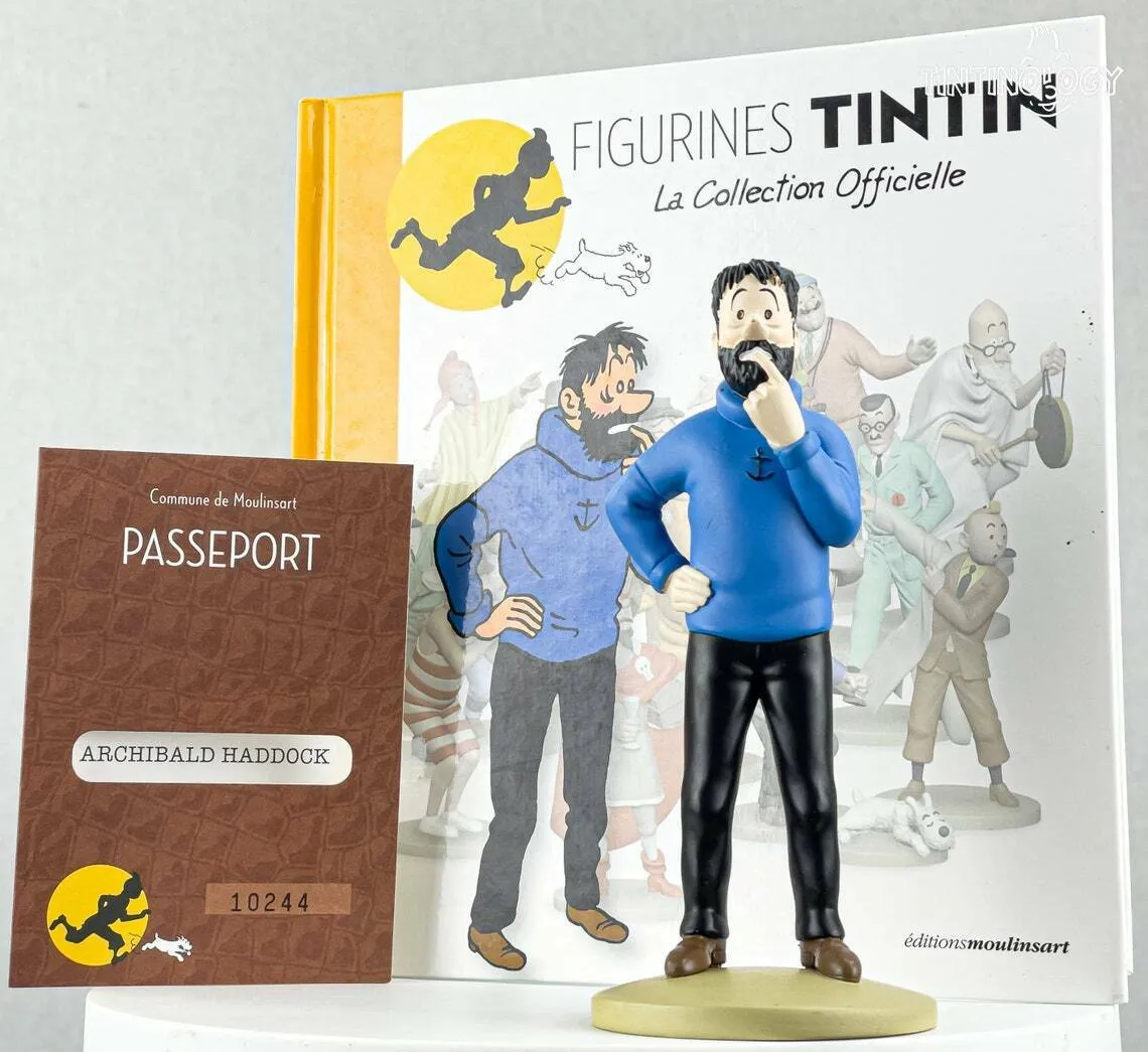 Tintin Figurine Officielle # 2 Haddock Pondering Herge model Moulinsart Figure