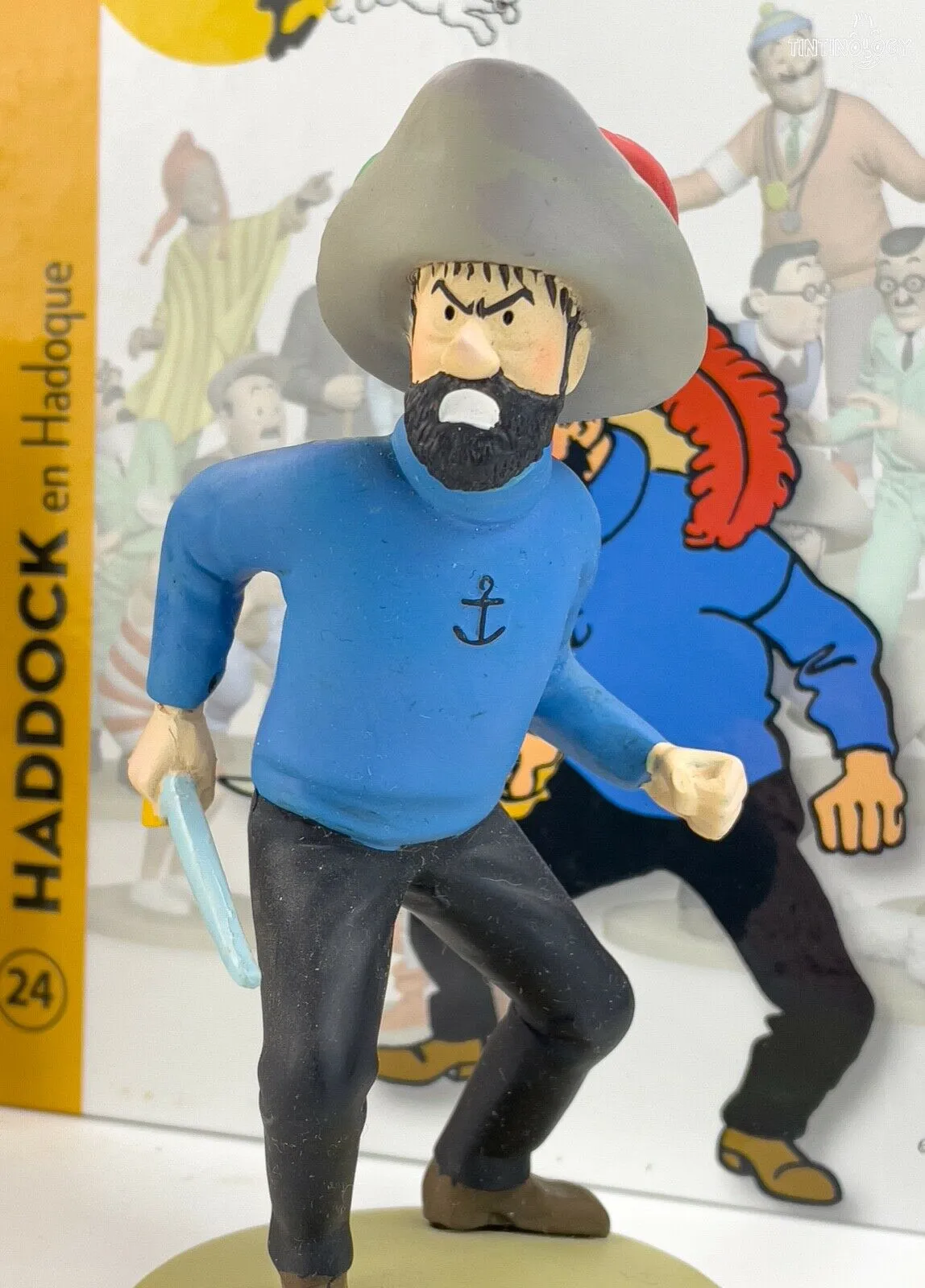 Tintin Figurine Officielle # 24 Haddock & Sword - Unicorn Herge model ML Figure