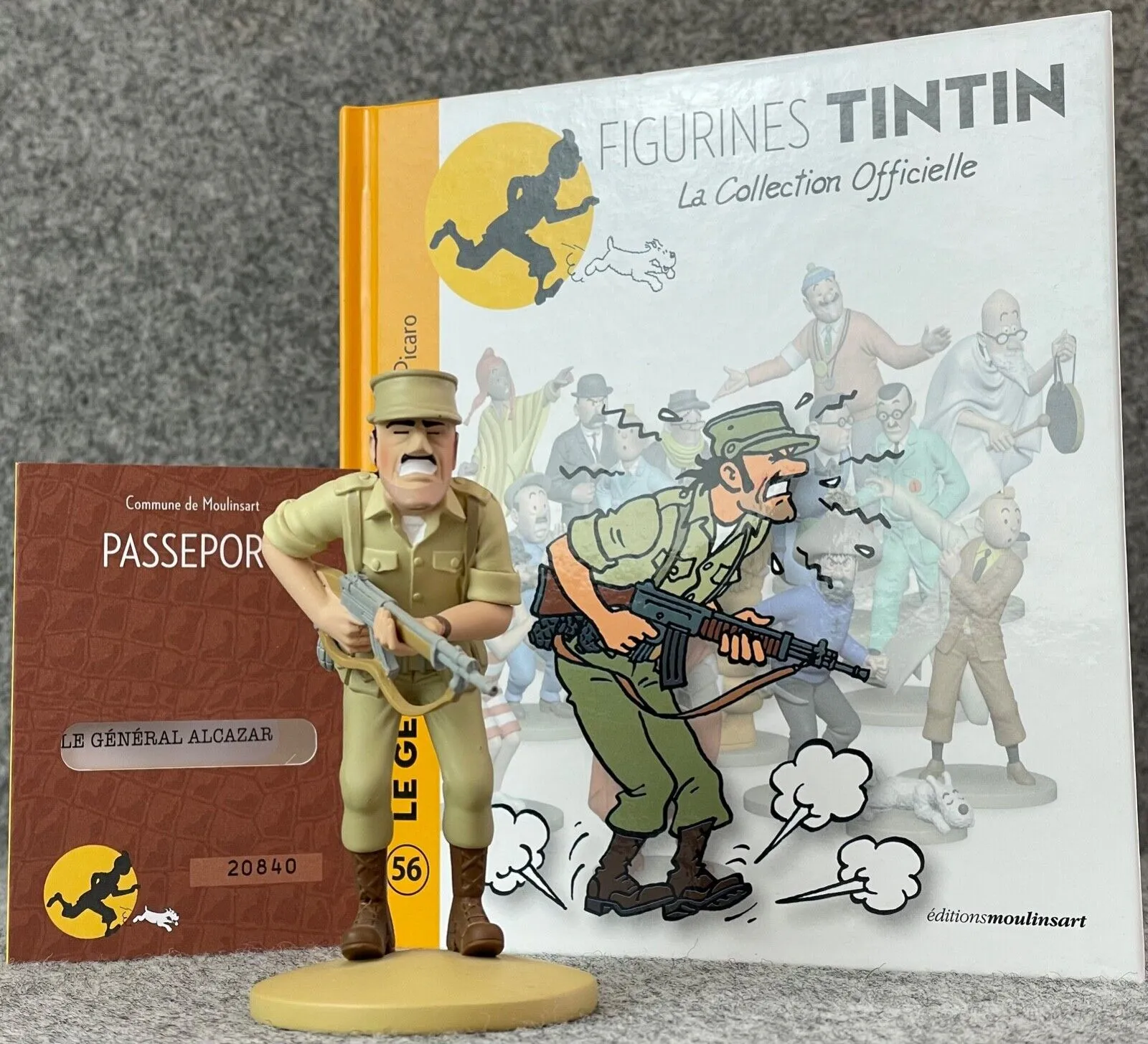 Tintin Figurine Officielle # 56 Army Alcazar: Picaros Herge resin model figure