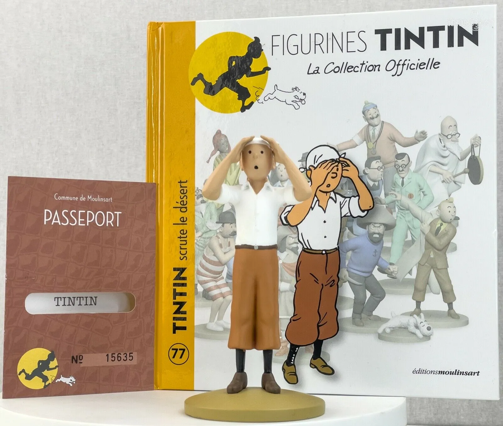 Tintin Figurine Officielle # 77 Desert Tintin: Golden Claws model Herge Figure