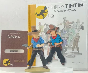 Tintin Figurines Officielle # 30 Tintin Cowboy: America Herge model Moulinsart Figure