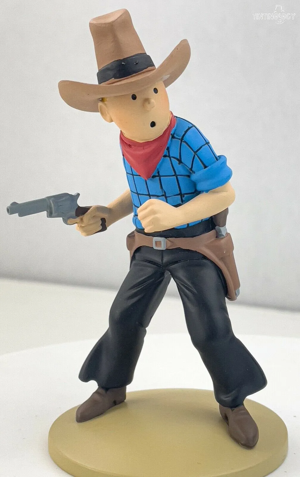 Tintin Figurines Officielle # 30 Tintin Cowboy: America Herge model Moulinsart Figure