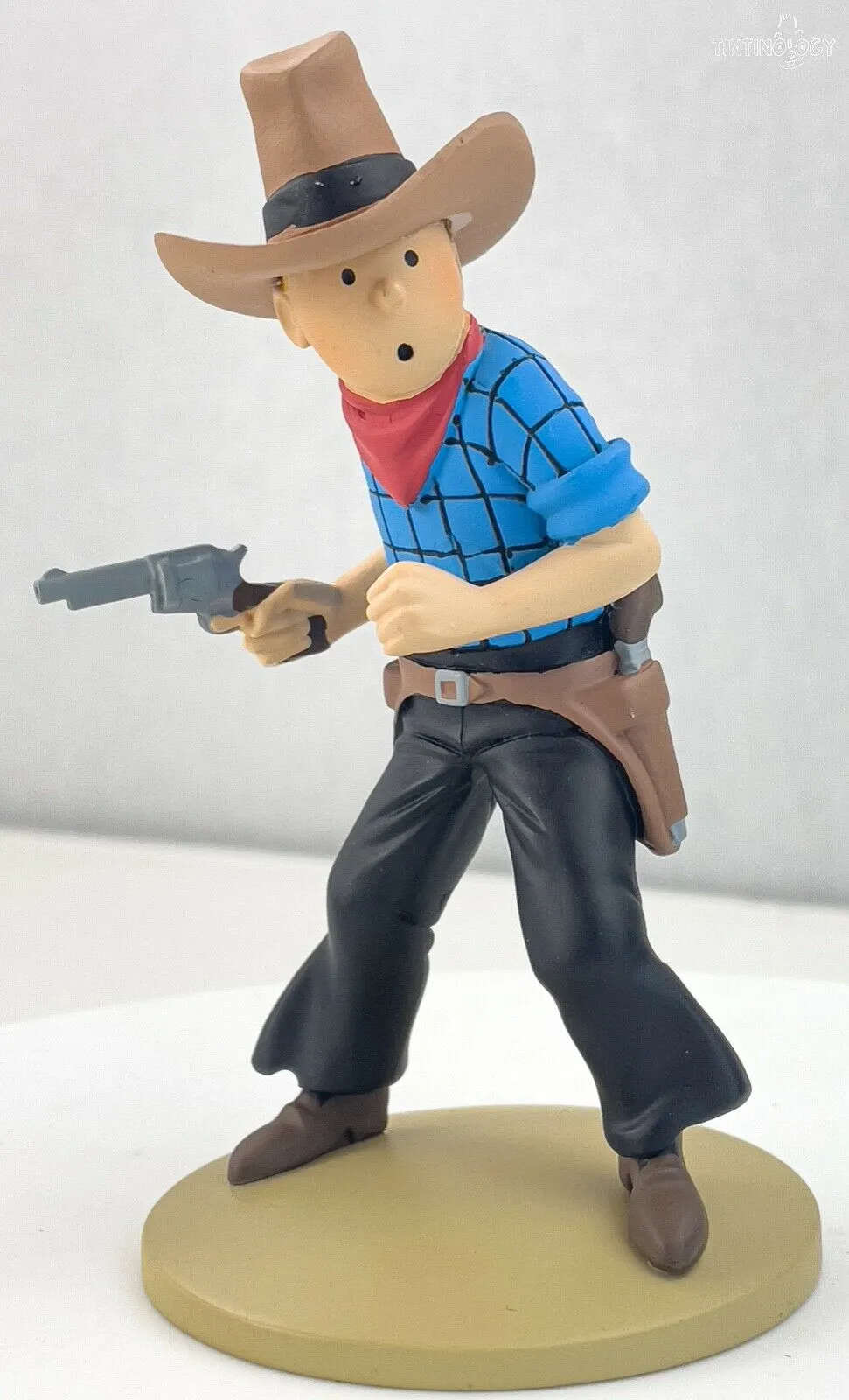 Tintin Figurines Officielle # 30 Tintin Cowboy: America Herge model Moulinsart Figure