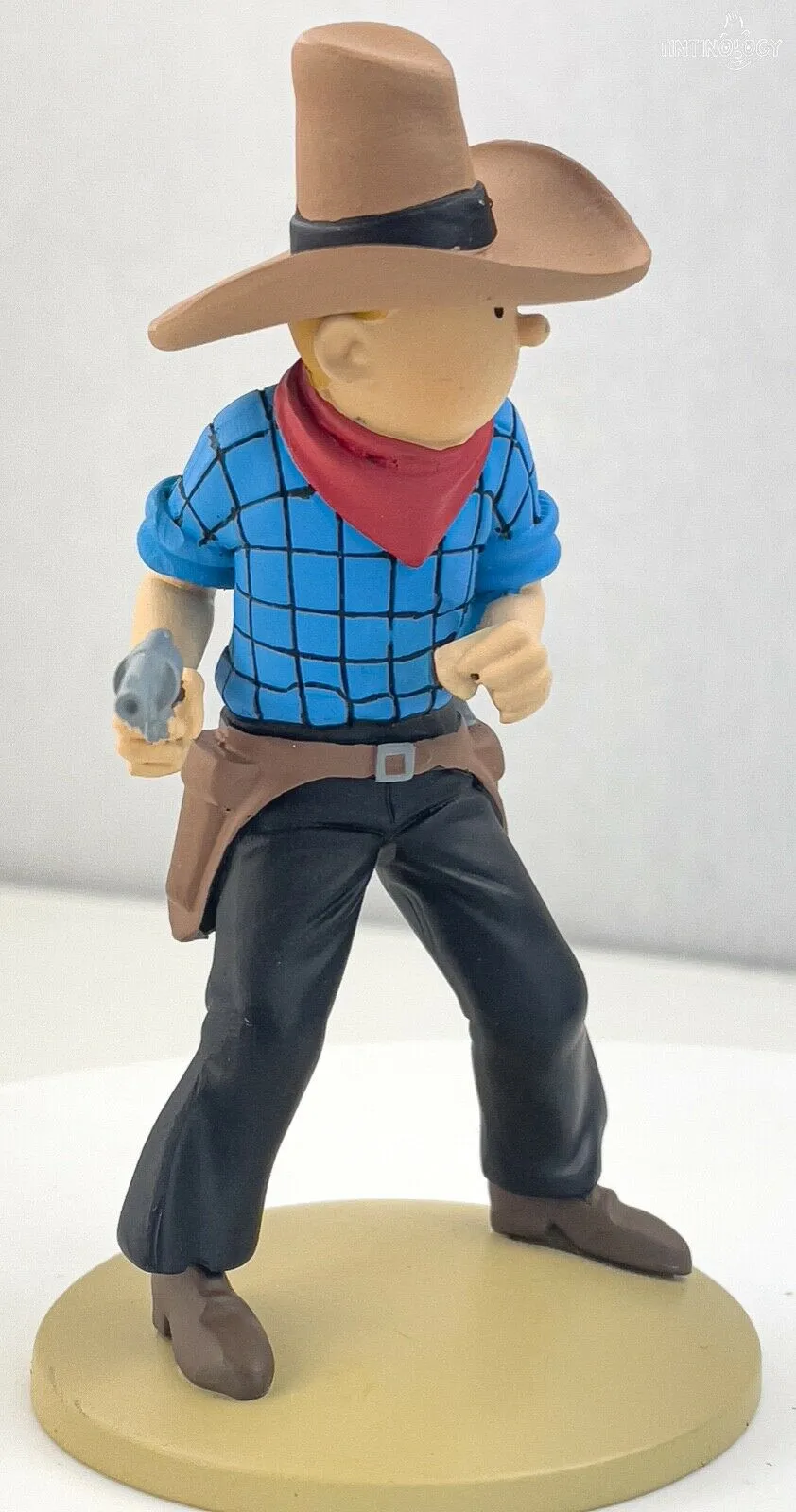 Tintin Figurines Officielle # 30 Tintin Cowboy: America Herge model Moulinsart Figure