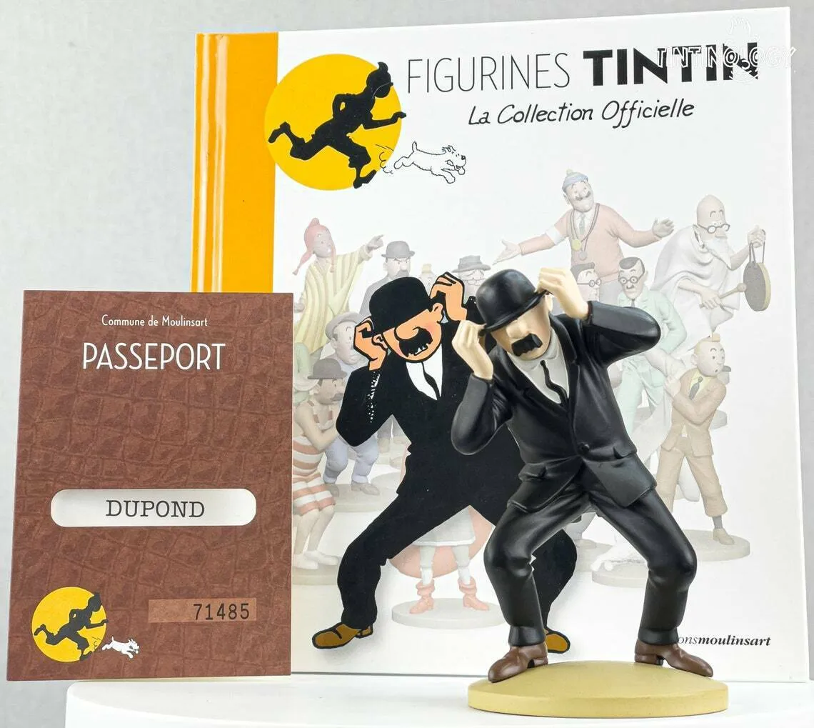 Tintin Figurines Officielle # 4 Thomson Struggling Herge model ML resin Figure