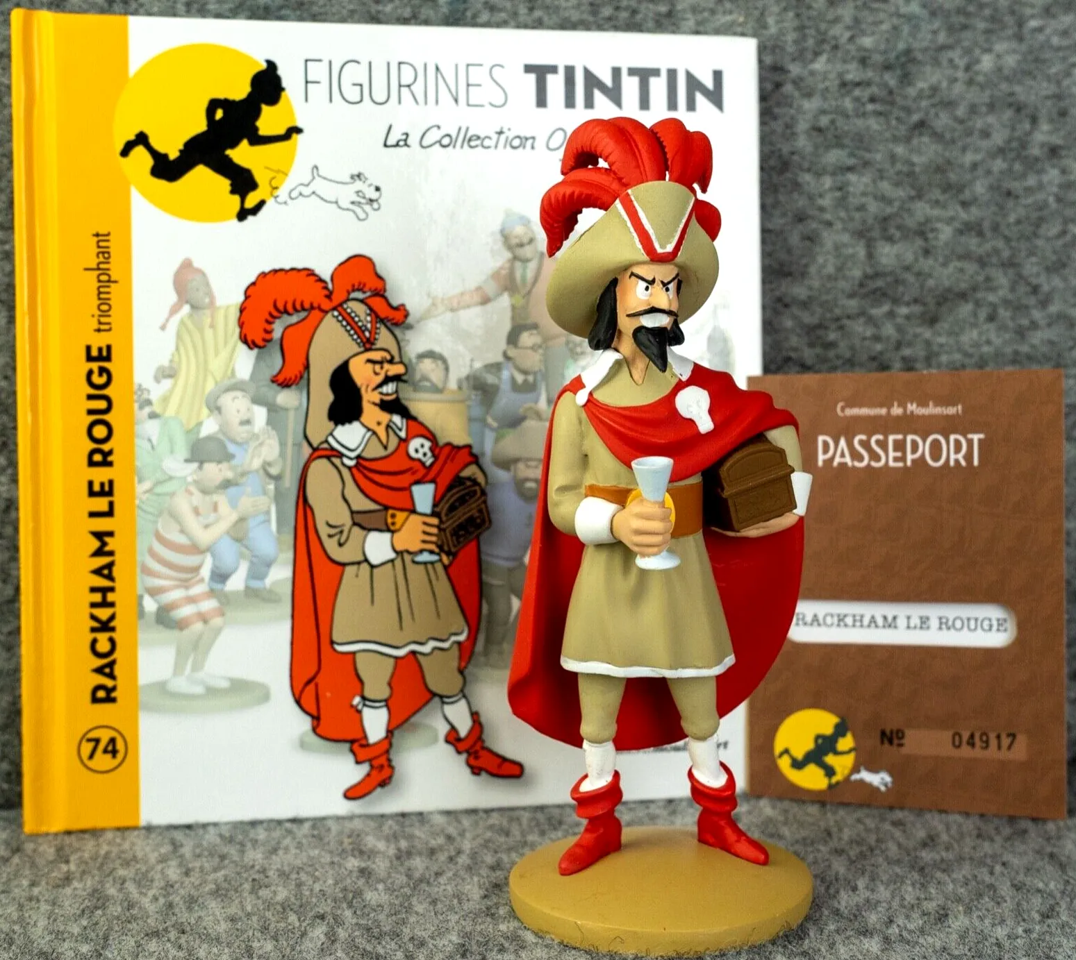 Tintin Figurines Officielle #74 Red Rackham: Secret of Unicorn Herge model Moulinsart Figure