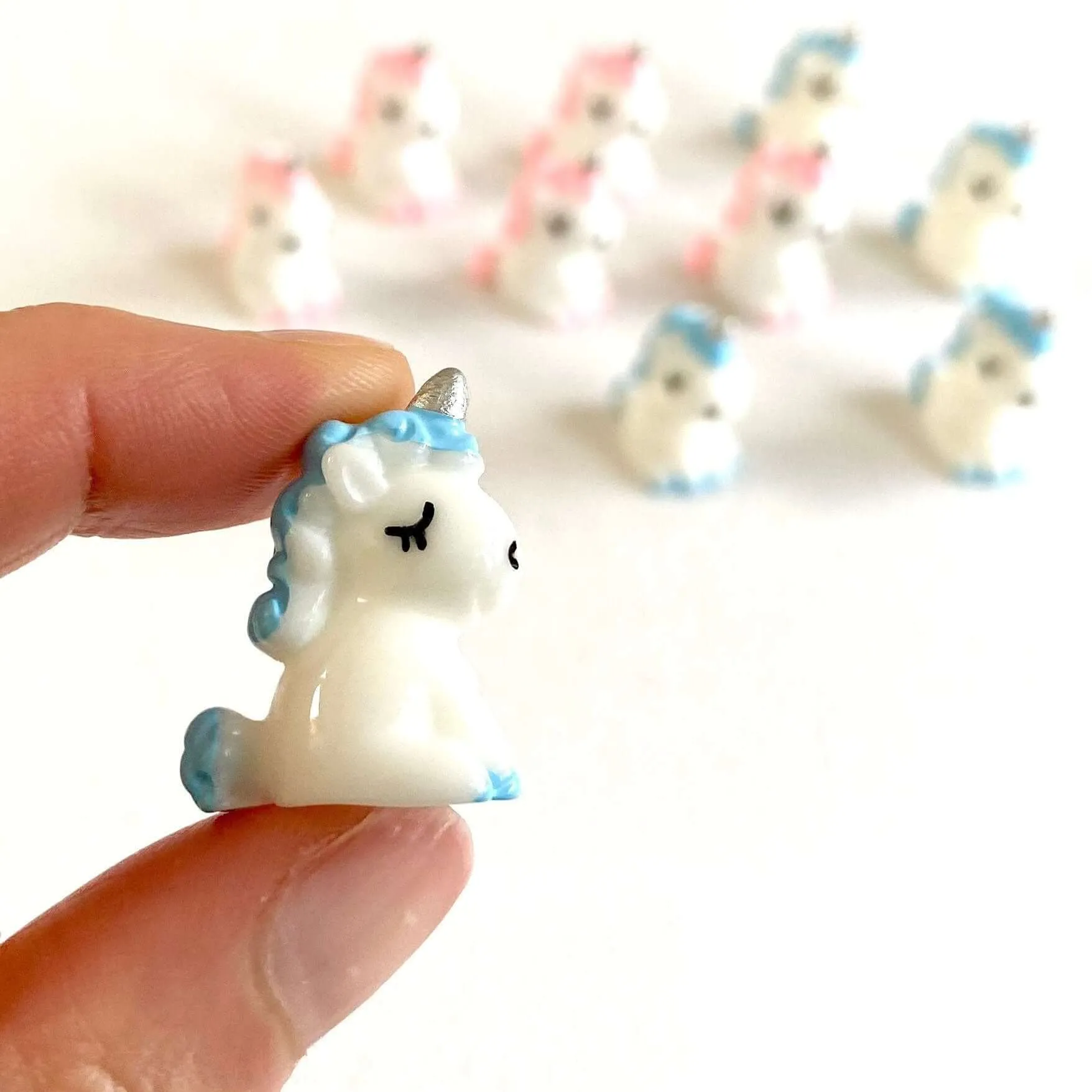 Tiny resin Unicorns Set of 2 figurines