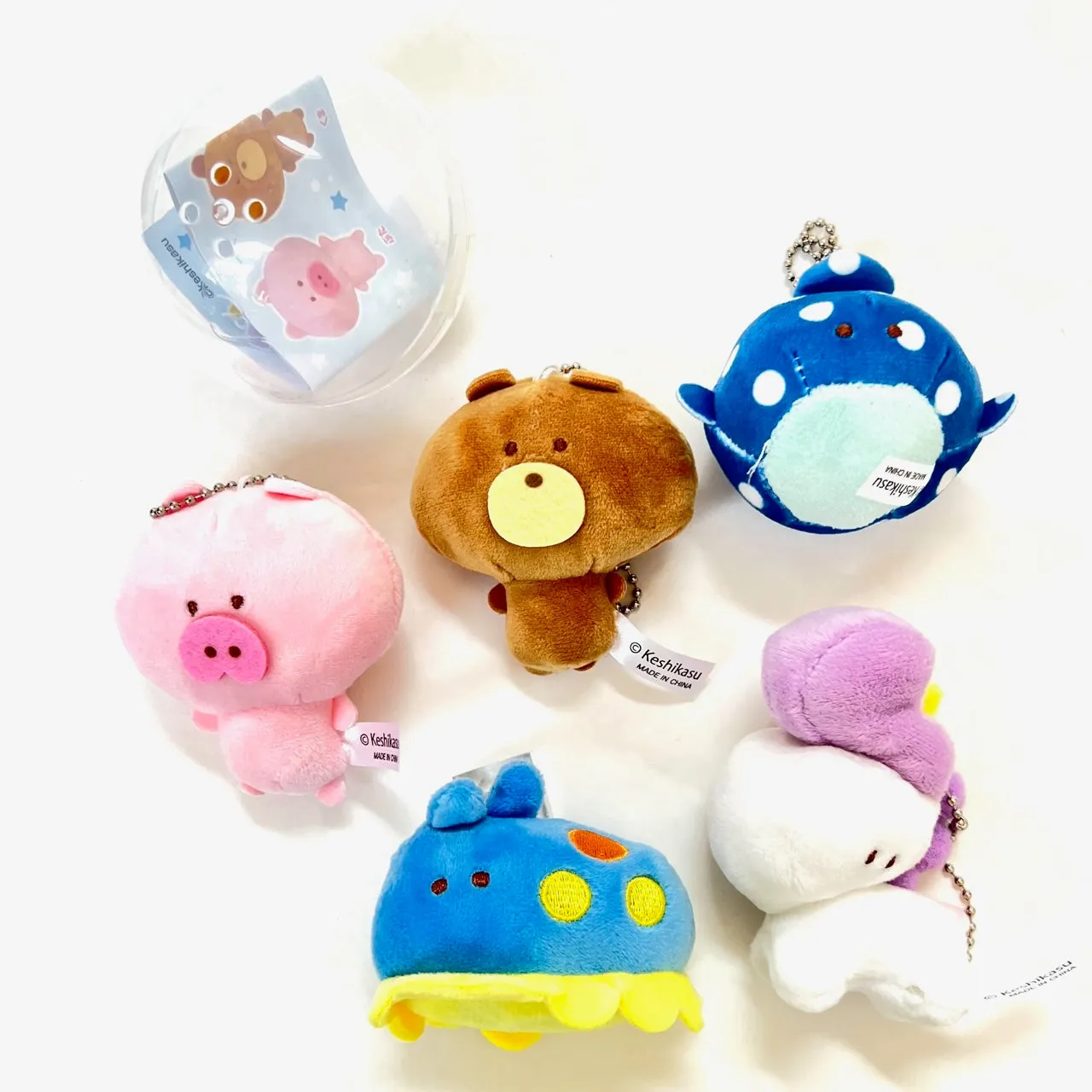 X 70984 Animal Plush Charms Capsule-DISCONTINUED